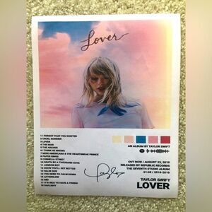 Taylor Swift Lover Art Print Canvas Poster Album Collectors Item 8x1…
